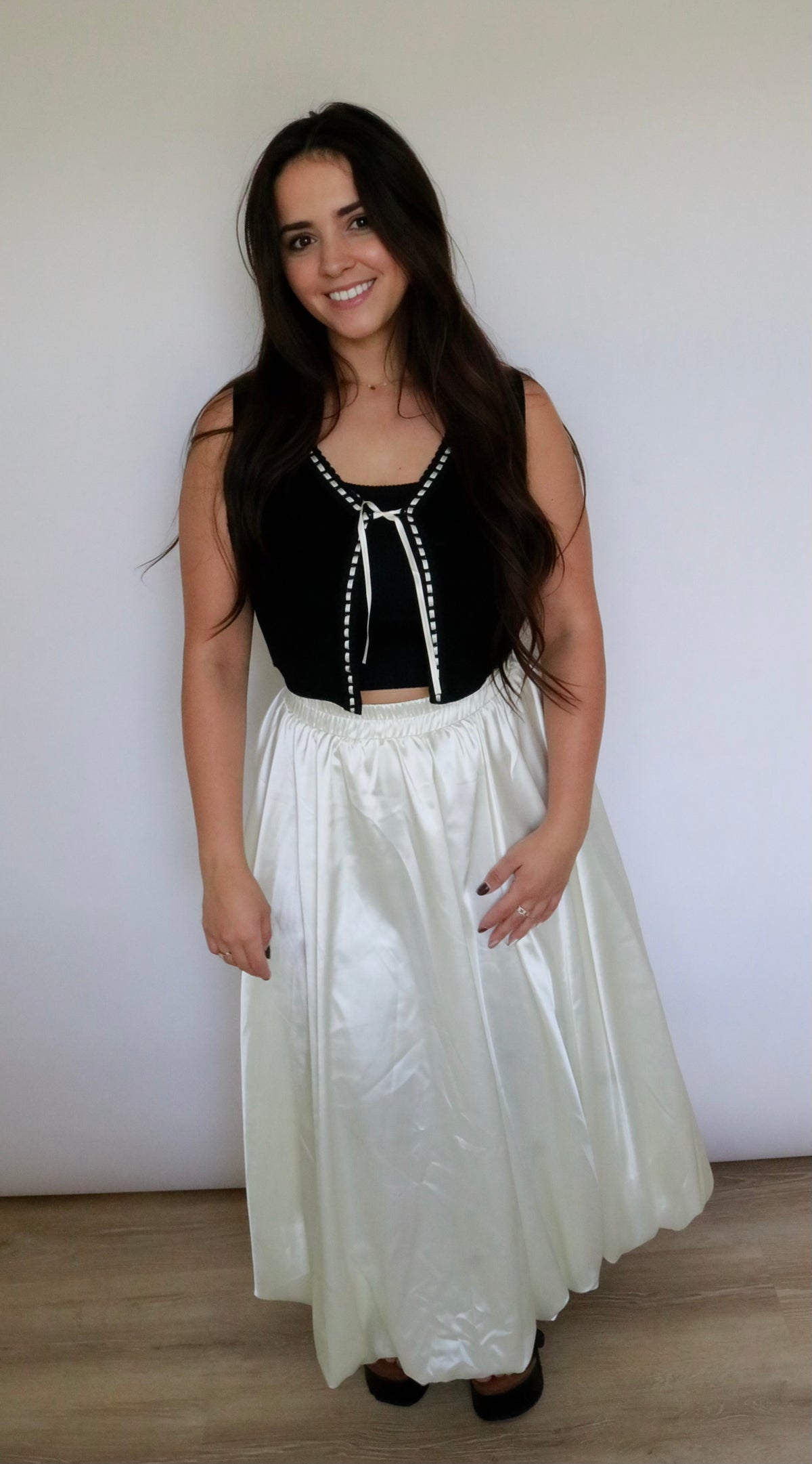 Sweet Vanilla Satin Skirt