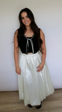 Sweet Vanilla Satin Skirt