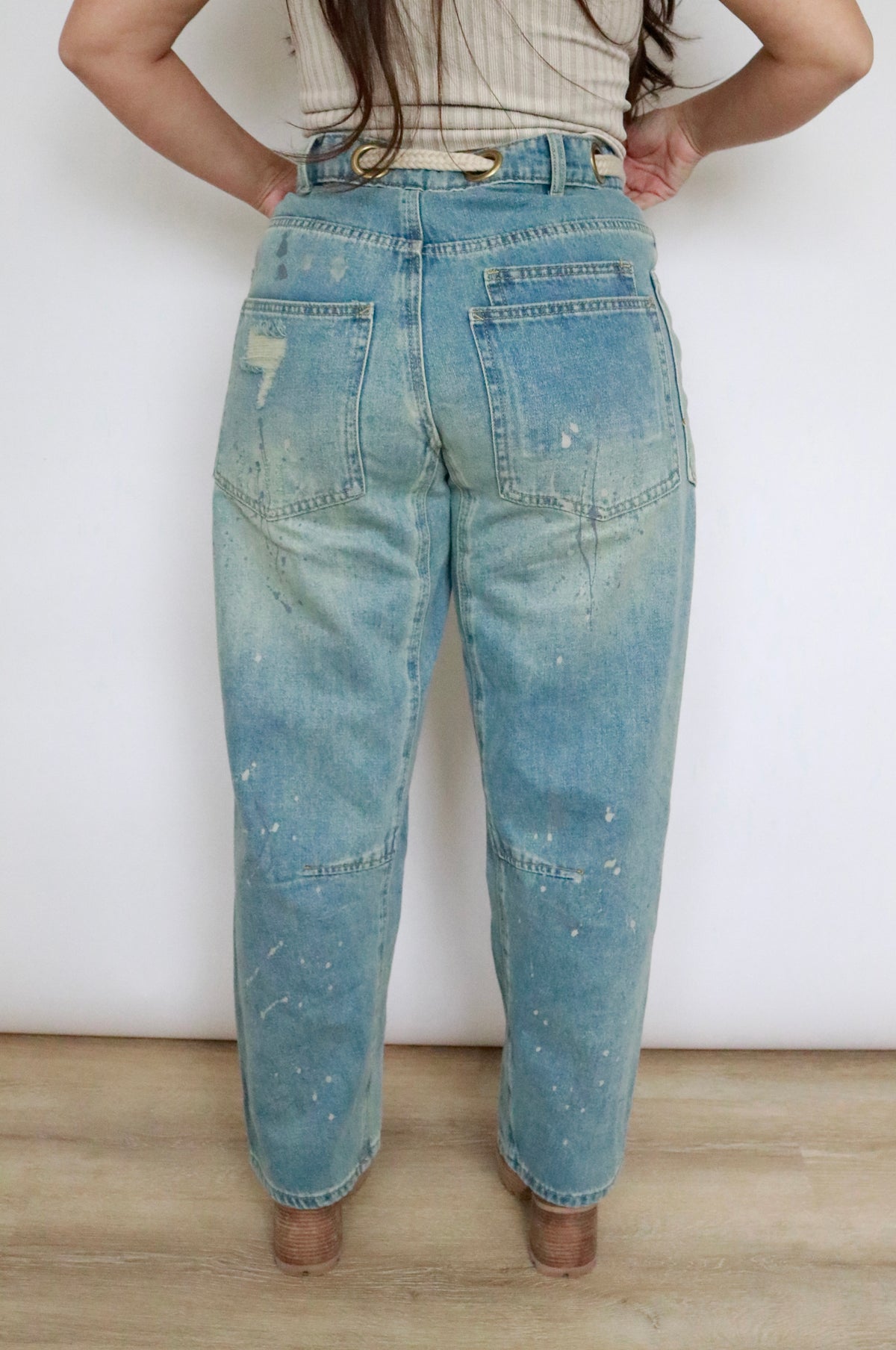 Roped Barrel Jeans