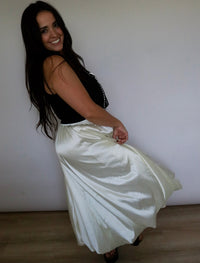 Sweet Vanilla Satin Skirt