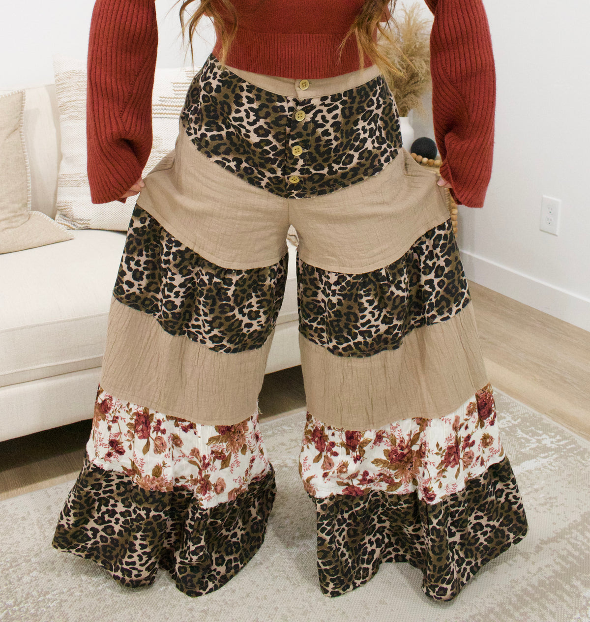 Cheetah Floral Bottoms