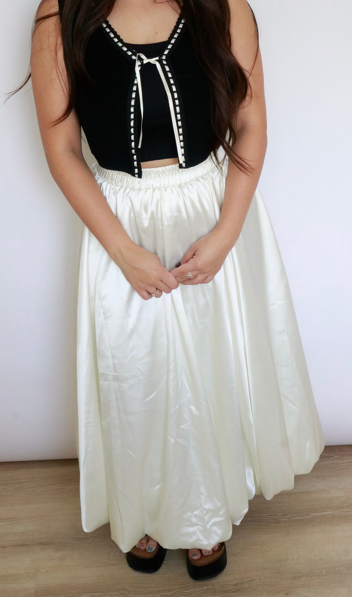 Sweet Vanilla Satin Skirt